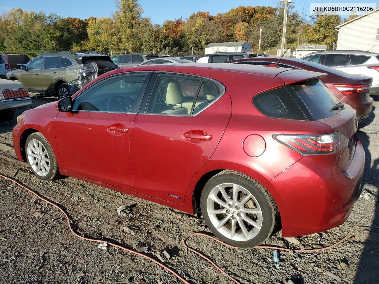 2012 Lexus Ct 200 VIN: JTHKD5BH0C2116206 Lot: 77177594