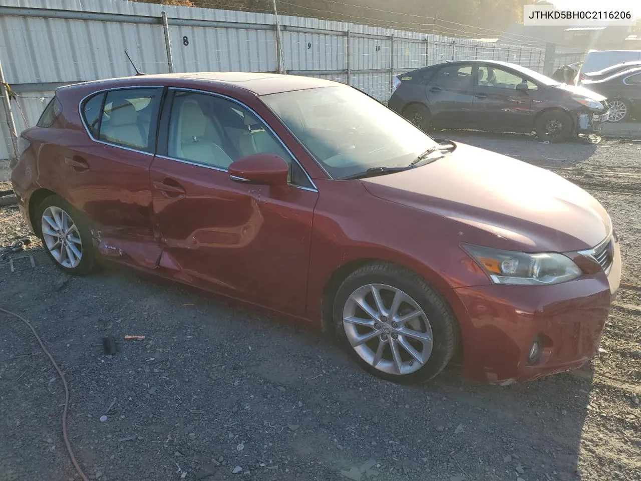 2012 Lexus Ct 200 VIN: JTHKD5BH0C2116206 Lot: 77177594