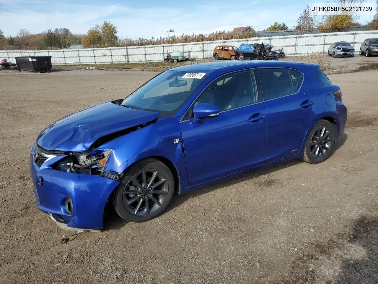 2012 Lexus Ct 200 VIN: JTHKD5BH5C2121739 Lot: 78090714