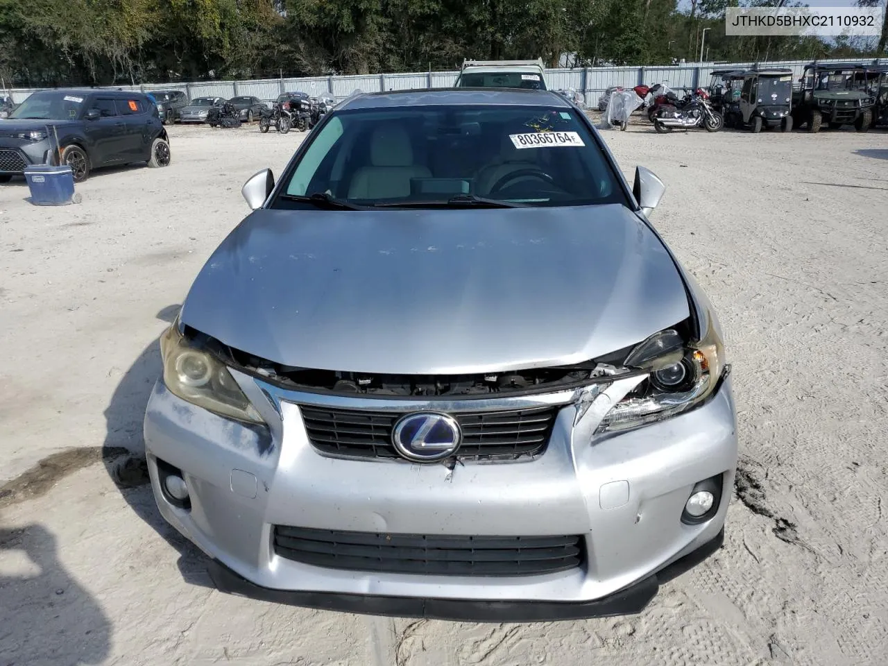 2012 Lexus Ct 200 VIN: JTHKD5BHXC2110932 Lot: 80366764