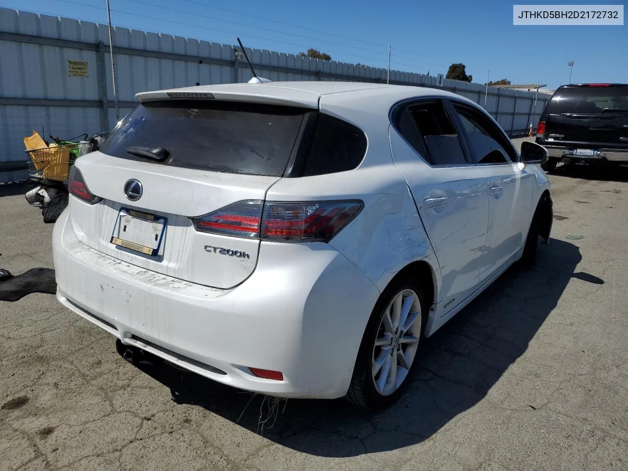 2013 Lexus Ct 200 VIN: JTHKD5BH2D2172732 Lot: 53120924