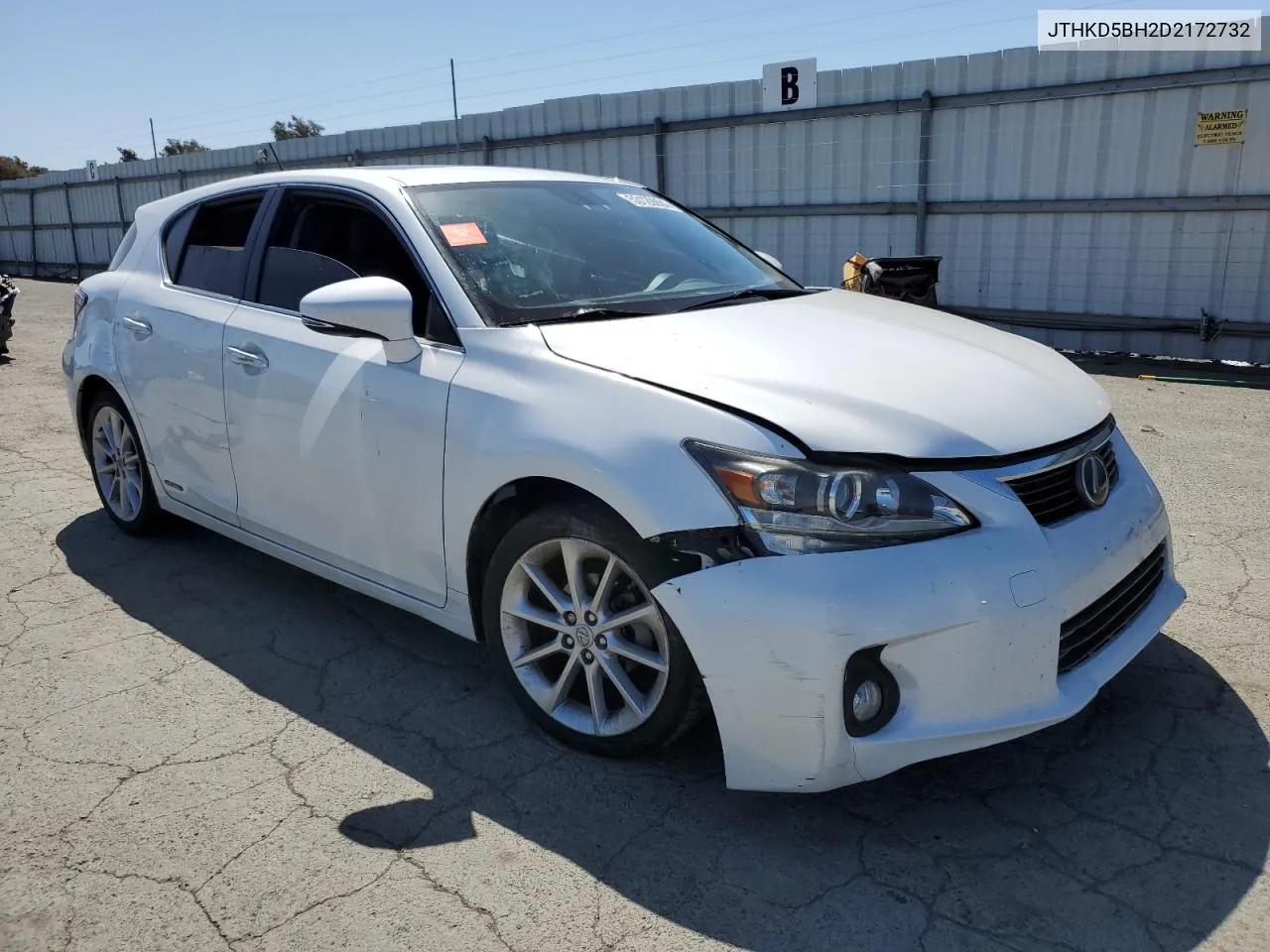 2013 Lexus Ct 200 VIN: JTHKD5BH2D2172732 Lot: 53120924