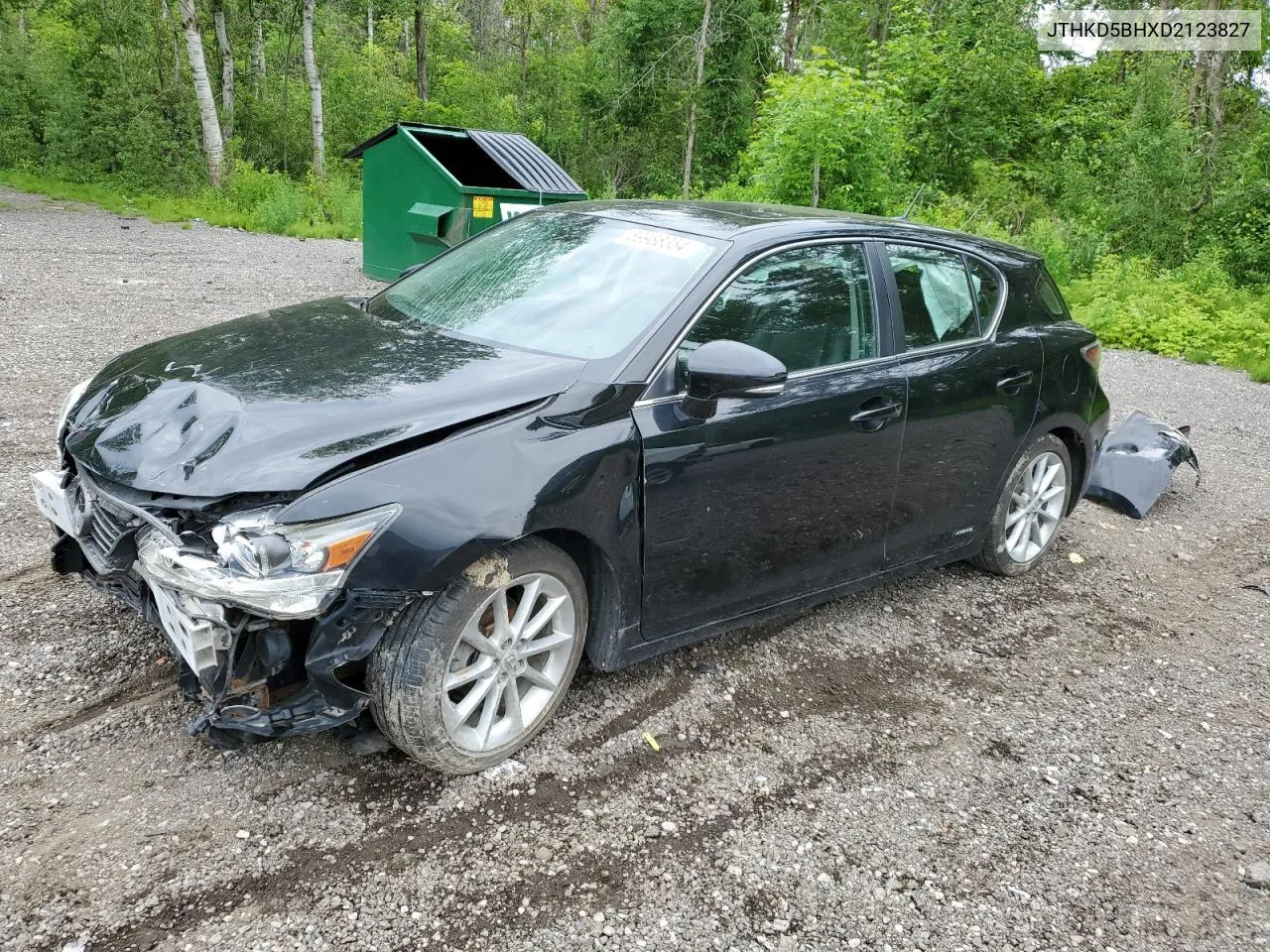 2013 Lexus Ct 200 VIN: JTHKD5BHXD2123827 Lot: 59988354