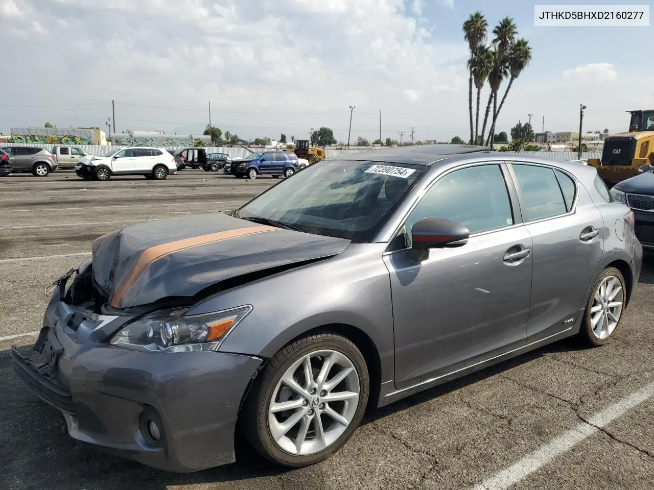 2013 Lexus Ct 200 VIN: JTHKD5BHXD2160277 Lot: 72390754