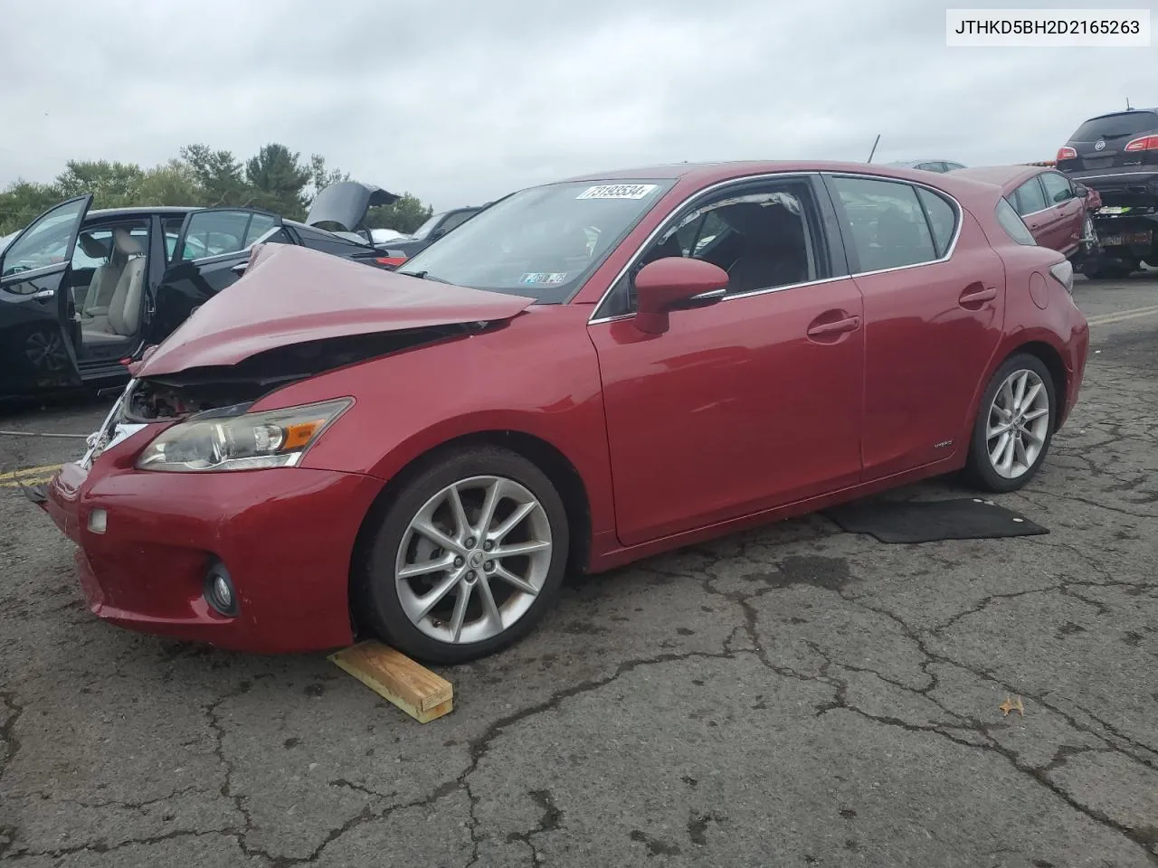 2013 Lexus Ct 200 VIN: JTHKD5BH2D2165263 Lot: 73193534