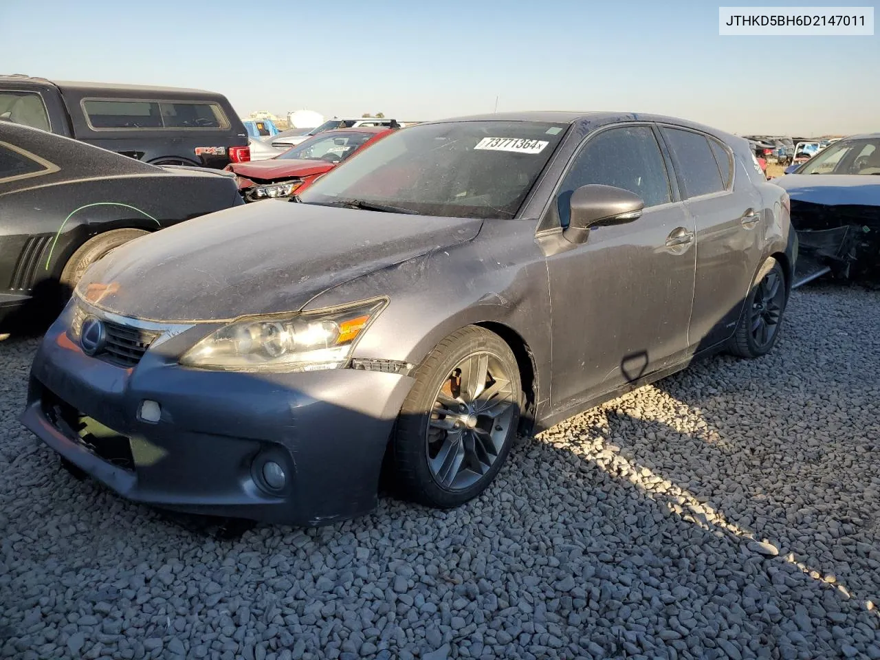 2013 Lexus Ct 200 VIN: JTHKD5BH6D2147011 Lot: 73771364