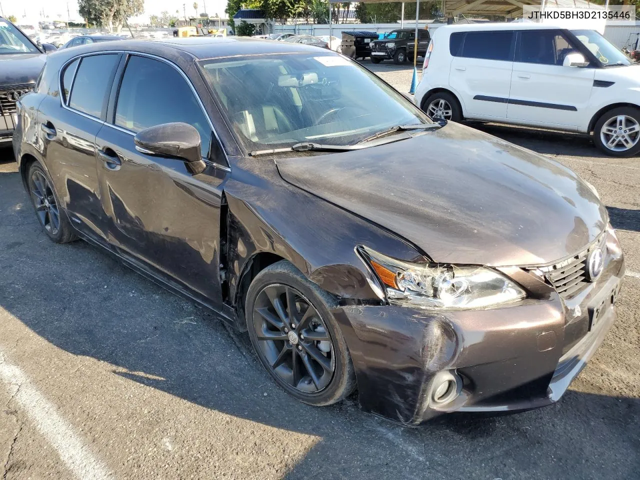 2013 Lexus Ct 200 VIN: JTHKD5BH3D2135446 Lot: 74140334