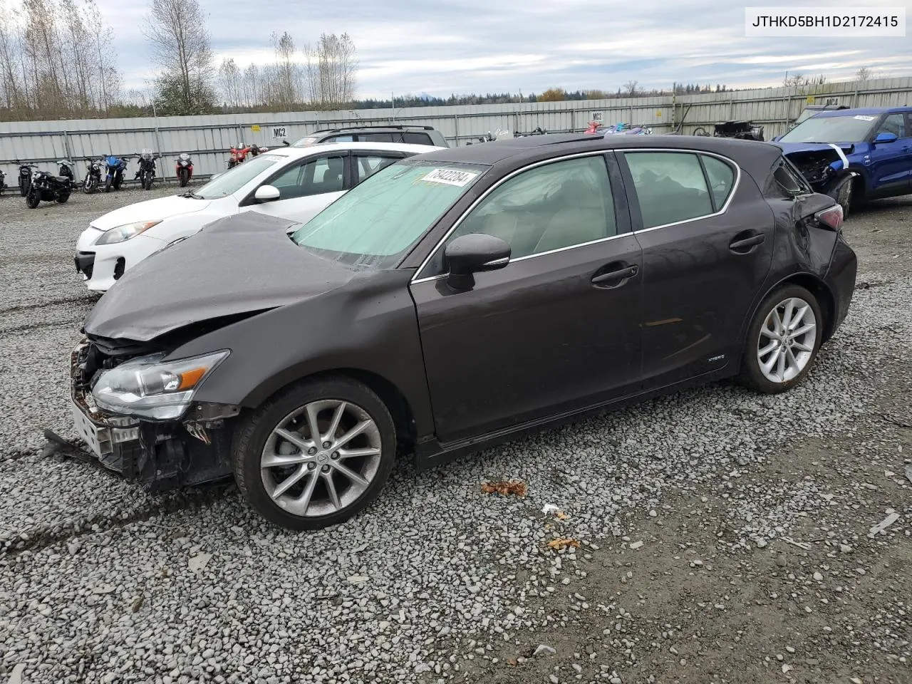 2013 Lexus Ct 200 VIN: JTHKD5BH1D2172415 Lot: 78422284