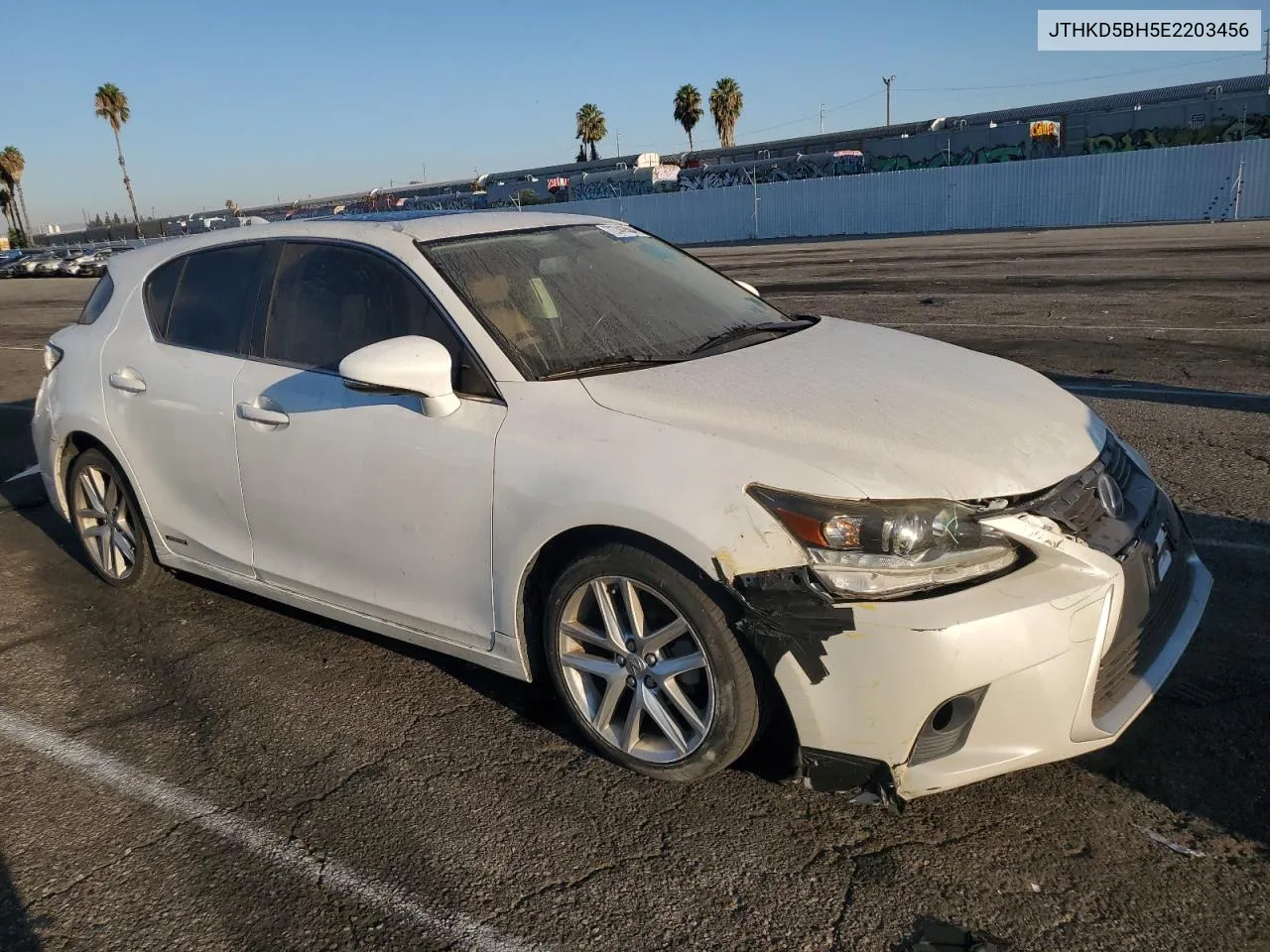 2014 Lexus Ct 200 VIN: JTHKD5BH5E2203456 Lot: 72741584