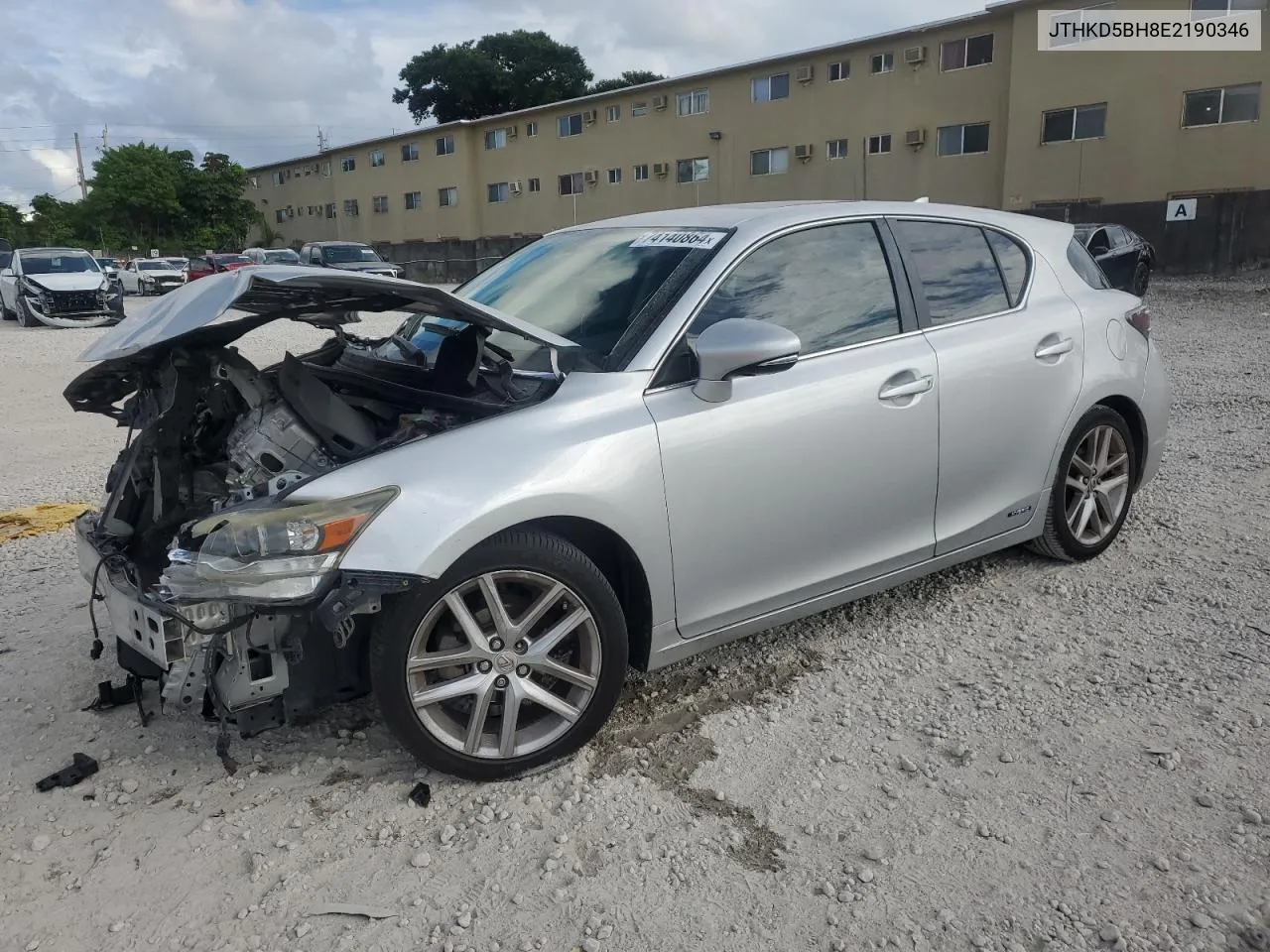 2014 Lexus Ct 200 VIN: JTHKD5BH8E2190346 Lot: 74140864