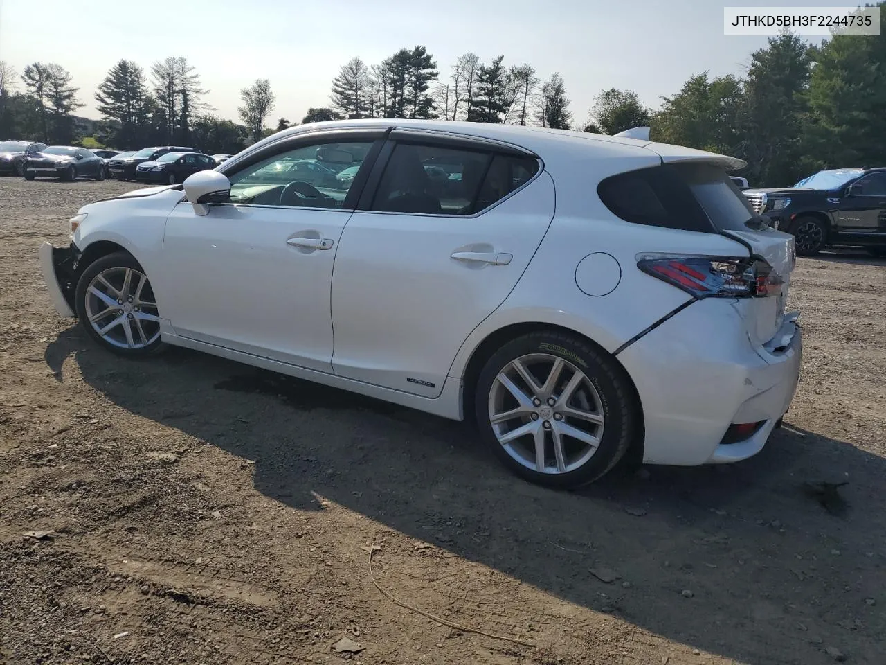 2015 Lexus Ct 200 VIN: JTHKD5BH3F2244735 Lot: 70954854