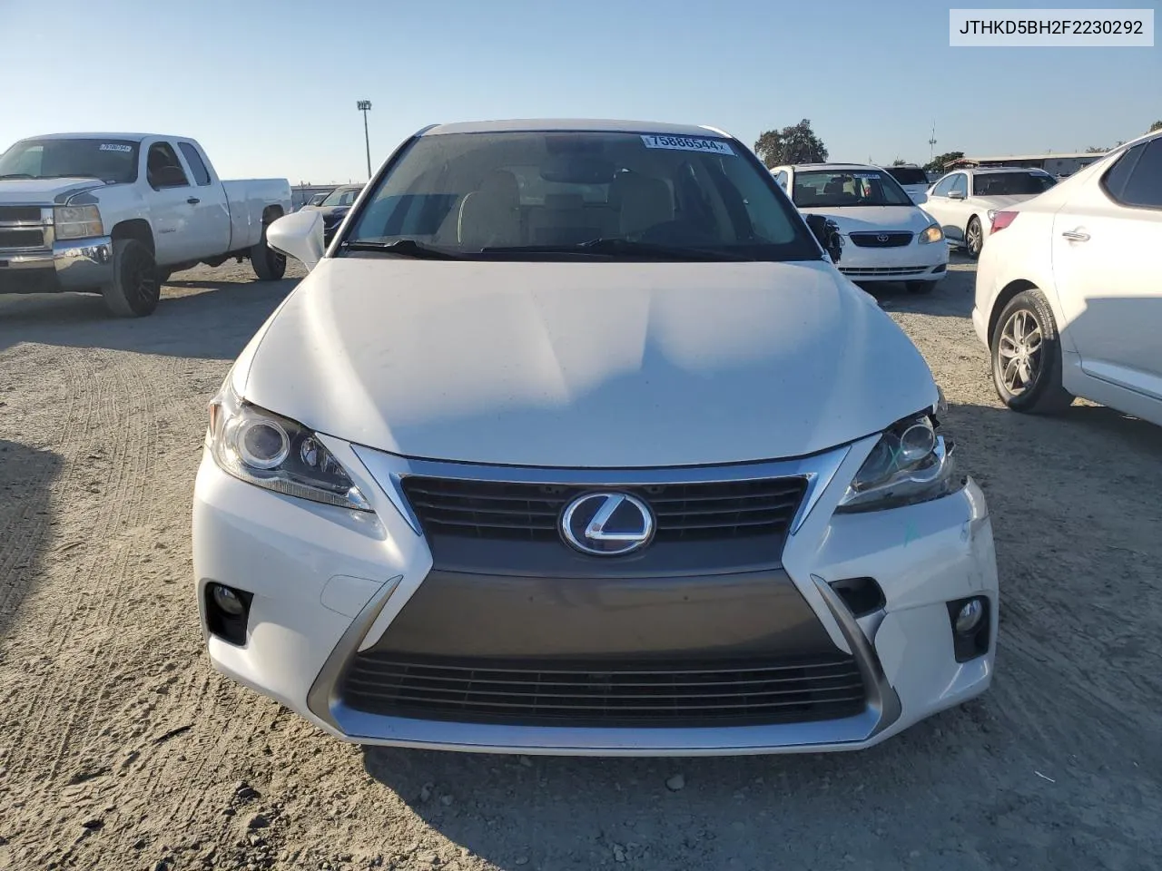 2015 Lexus Ct 200 VIN: JTHKD5BH2F2230292 Lot: 75886544