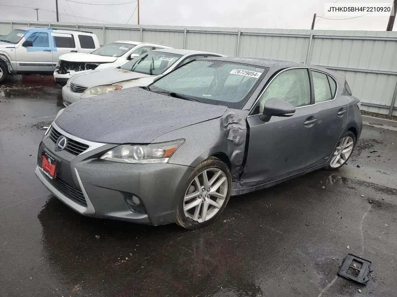 2015 Lexus Ct 200 VIN: JTHKD5BH4F2210920 Lot: 76729054