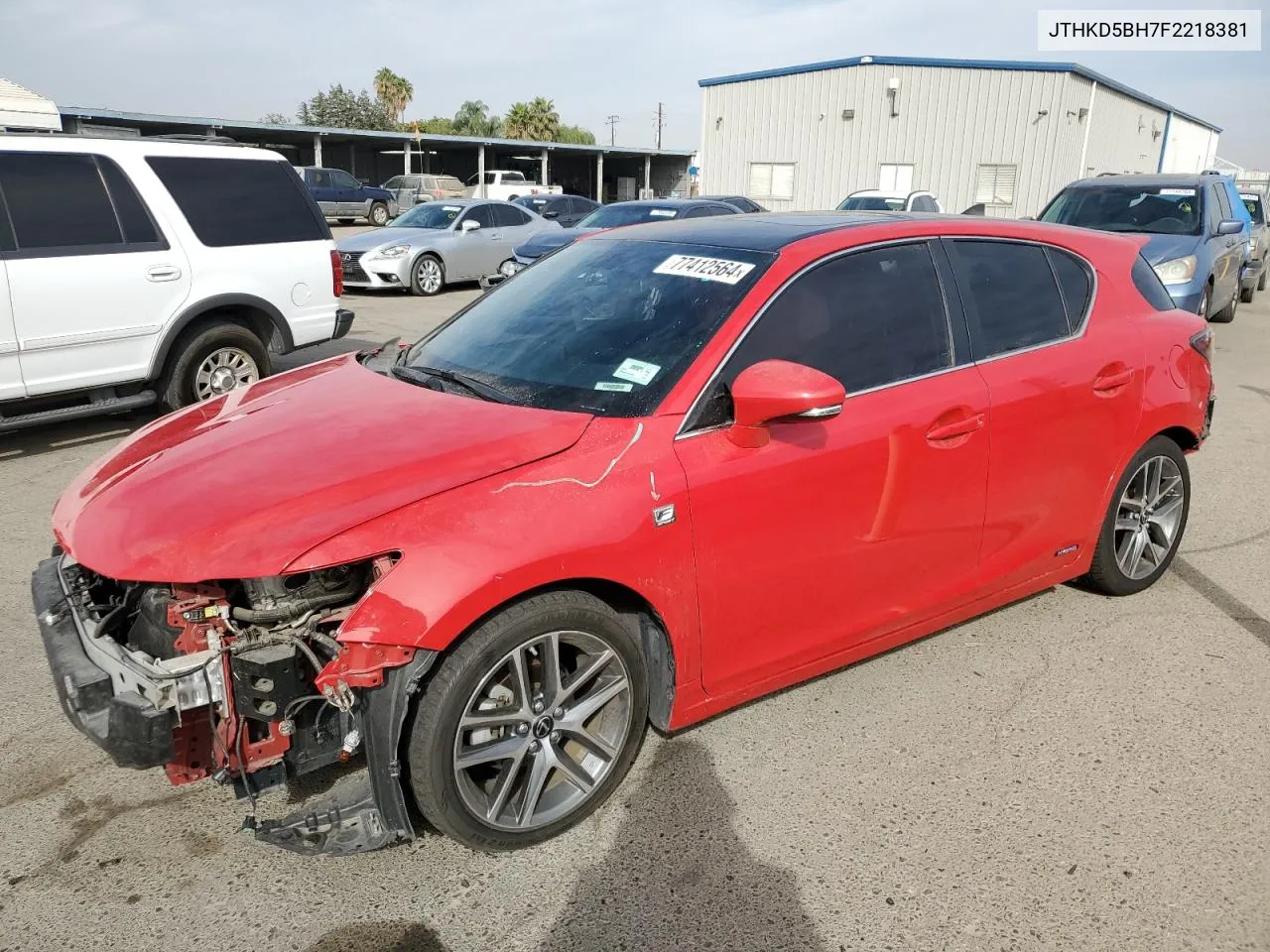 2015 Lexus Ct 200 VIN: JTHKD5BH7F2218381 Lot: 77412564