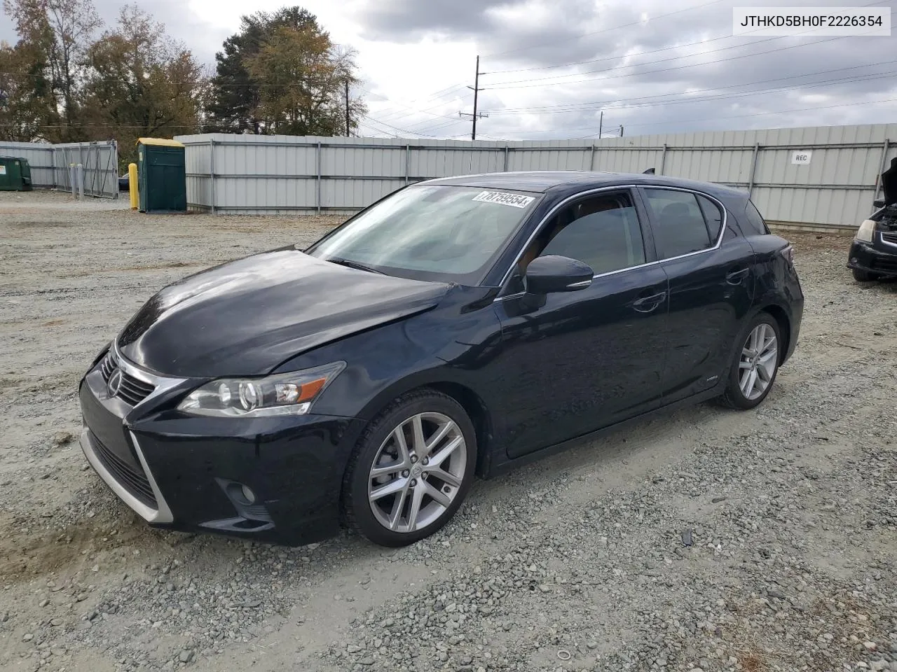 2015 Lexus Ct 200 VIN: JTHKD5BH0F2226354 Lot: 78759554