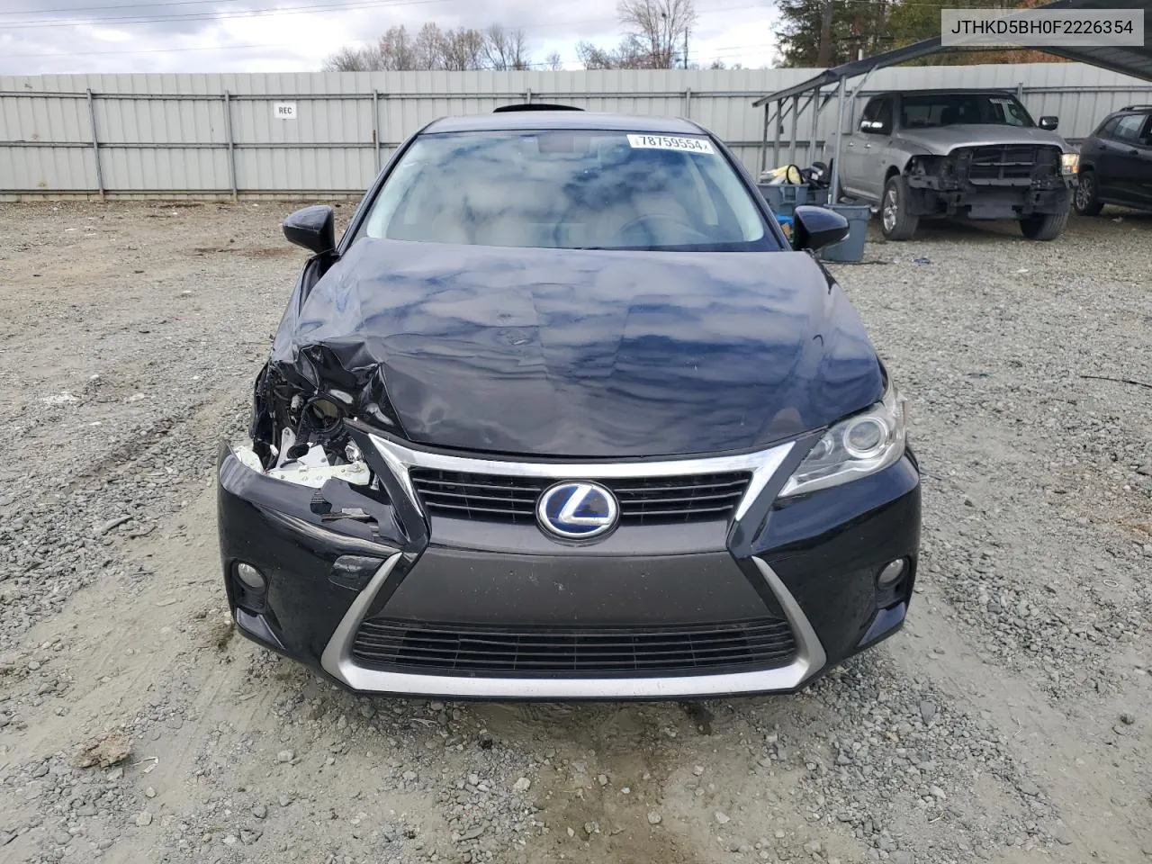 2015 Lexus Ct 200 VIN: JTHKD5BH0F2226354 Lot: 78759554