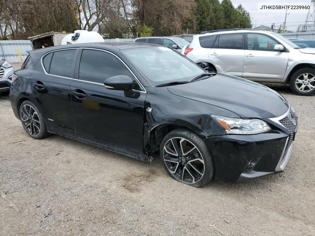 2015 Lexus Ct 200 VIN: JTHKD5BH7F2239960 Lot: 78879884