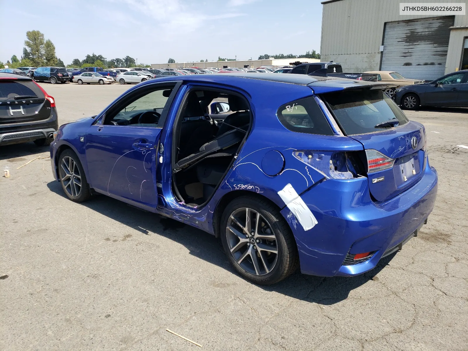 2016 Lexus Ct 200 VIN: JTHKD5BH6G2266228 Lot: 64513654