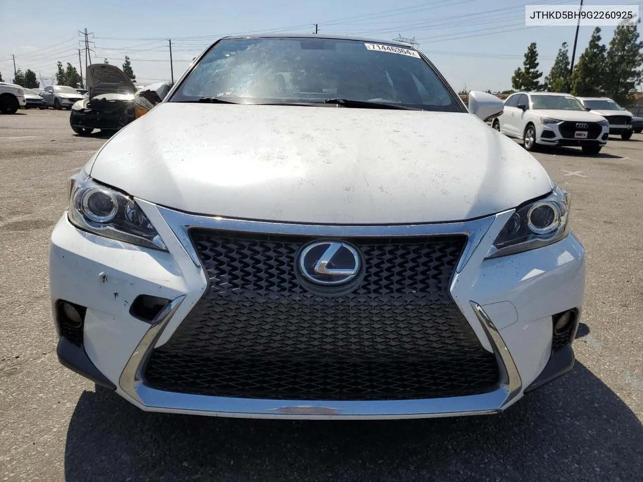 2016 Lexus Ct 200 VIN: JTHKD5BH9G2260925 Lot: 71446364