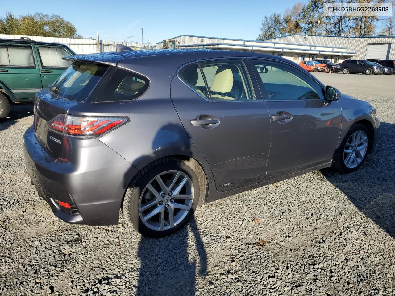 2016 Lexus Ct 200 VIN: JTHKD5BH5G2268908 Lot: 72952114