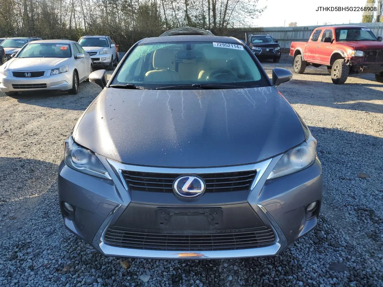 2016 Lexus Ct 200 VIN: JTHKD5BH5G2268908 Lot: 72952114