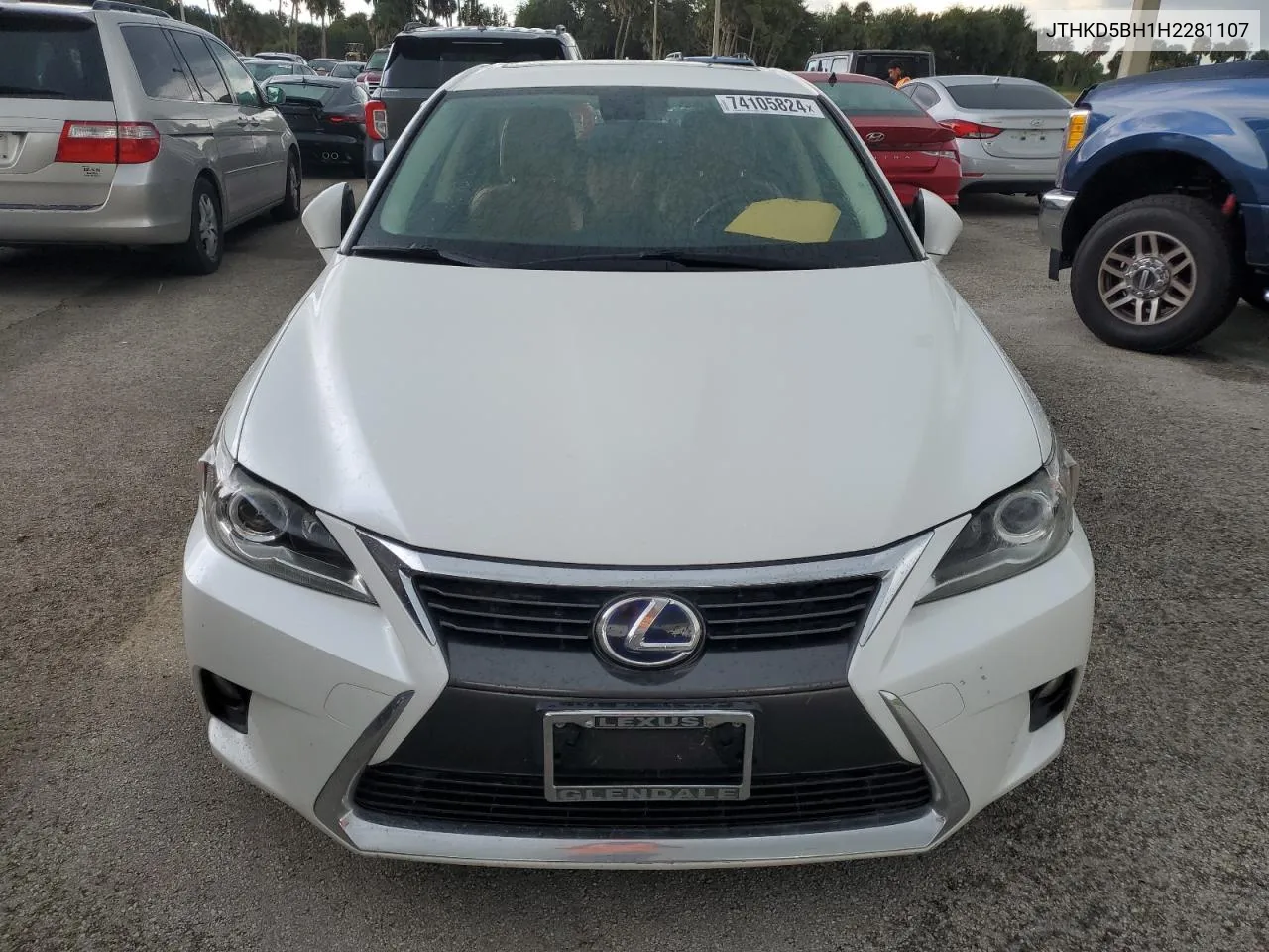 2017 Lexus Ct 200 VIN: JTHKD5BH1H2281107 Lot: 74105824