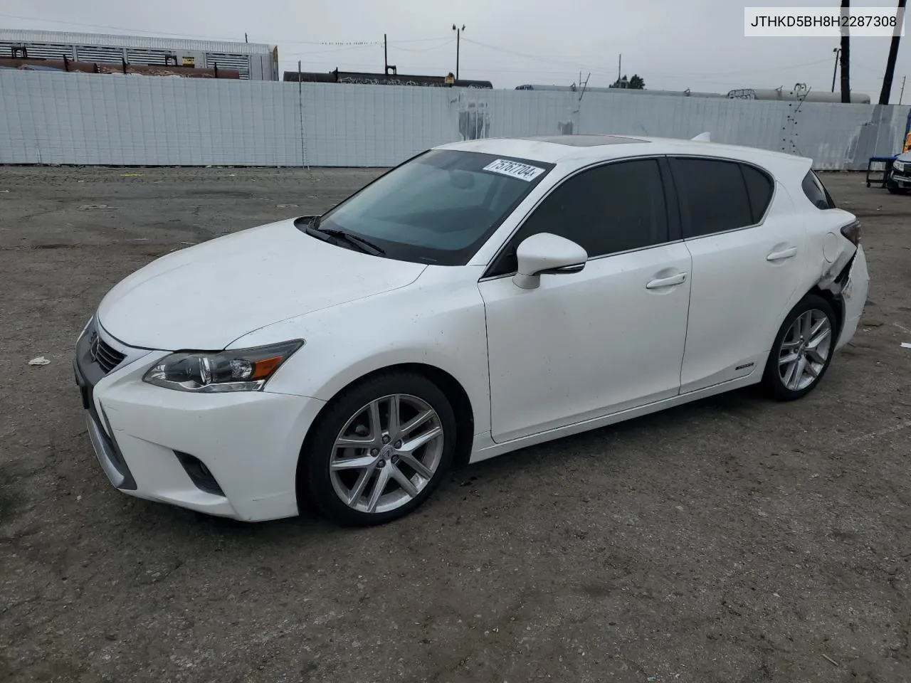 2017 Lexus Ct 200 VIN: JTHKD5BH8H2287308 Lot: 75767704