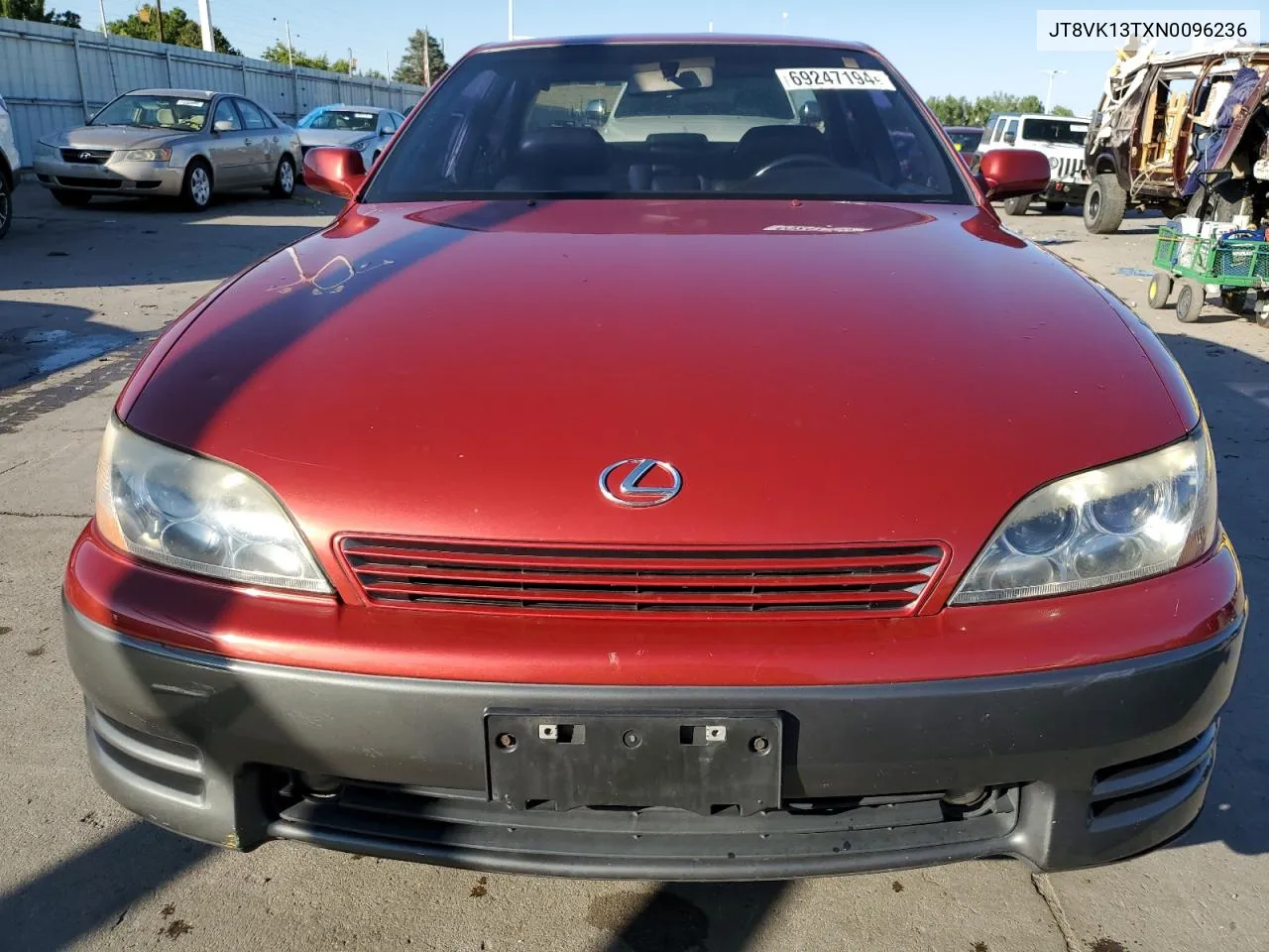 1992 Lexus Es 300 VIN: JT8VK13TXN0096236 Lot: 69247194