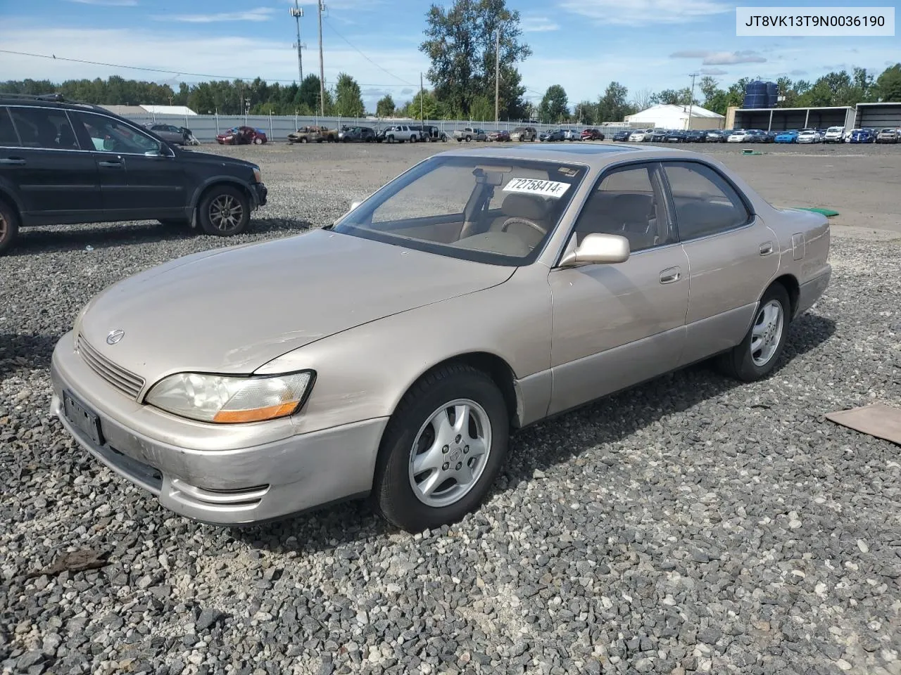 1992 Lexus Es 300 VIN: JT8VK13T9N0036190 Lot: 72758414