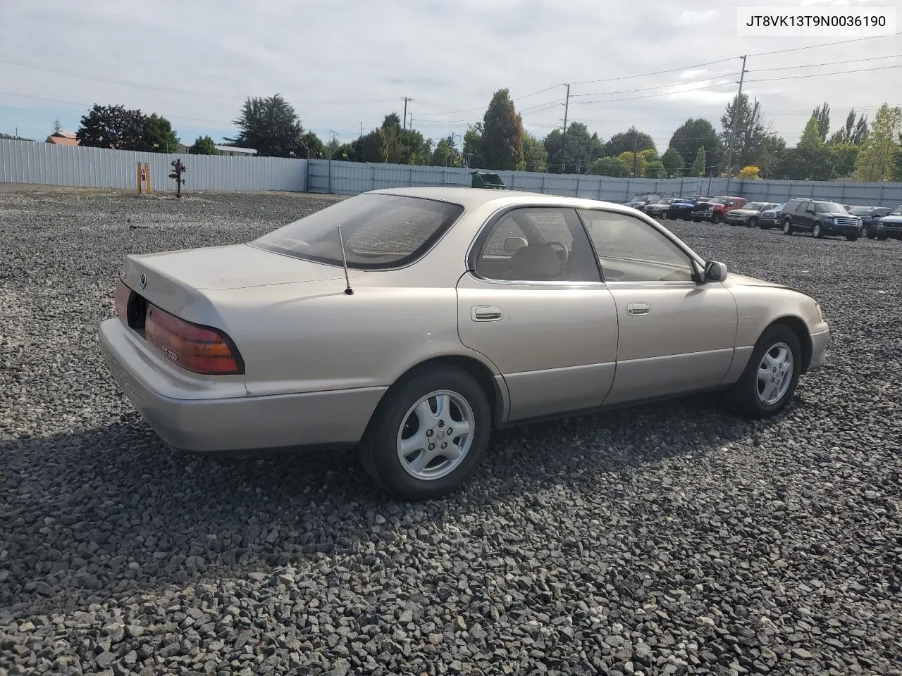 1992 Lexus Es 300 VIN: JT8VK13T9N0036190 Lot: 72758414