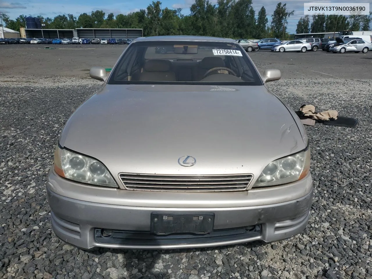 1992 Lexus Es 300 VIN: JT8VK13T9N0036190 Lot: 72758414