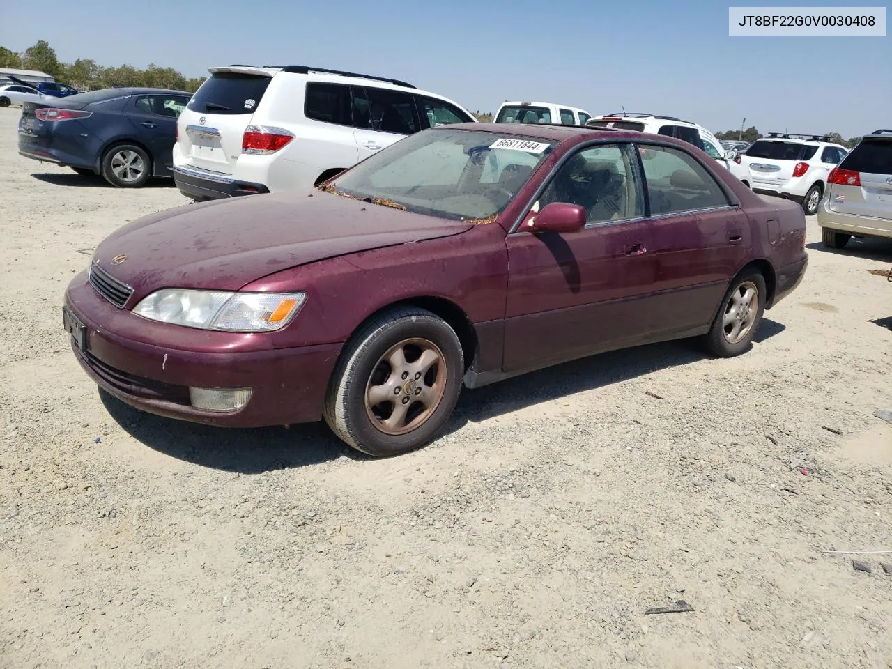 1997 Lexus Es 300 VIN: JT8BF22G0V0030408 Lot: 66811844