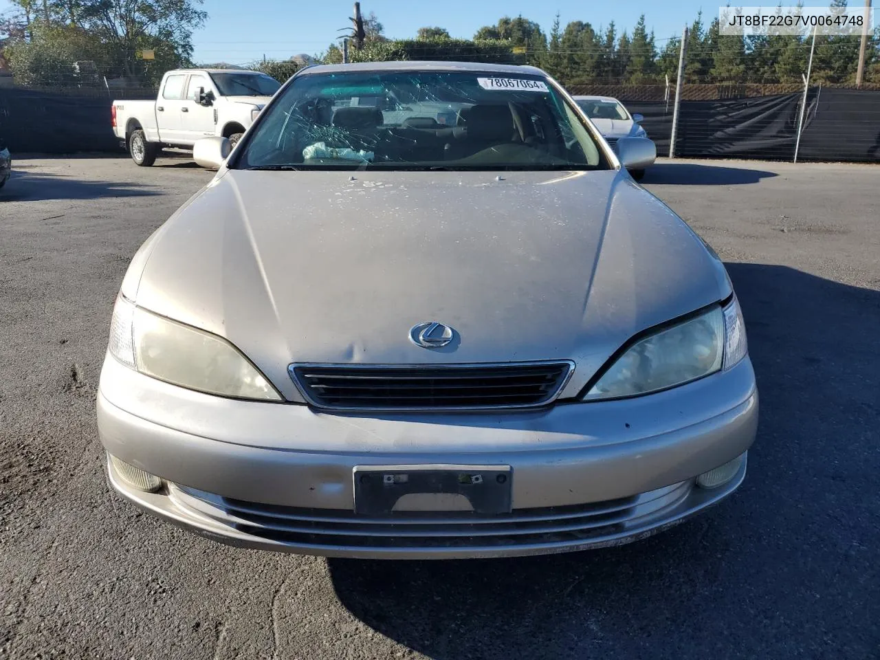 1997 Lexus Es 300 VIN: JT8BF22G7V0064748 Lot: 78067064