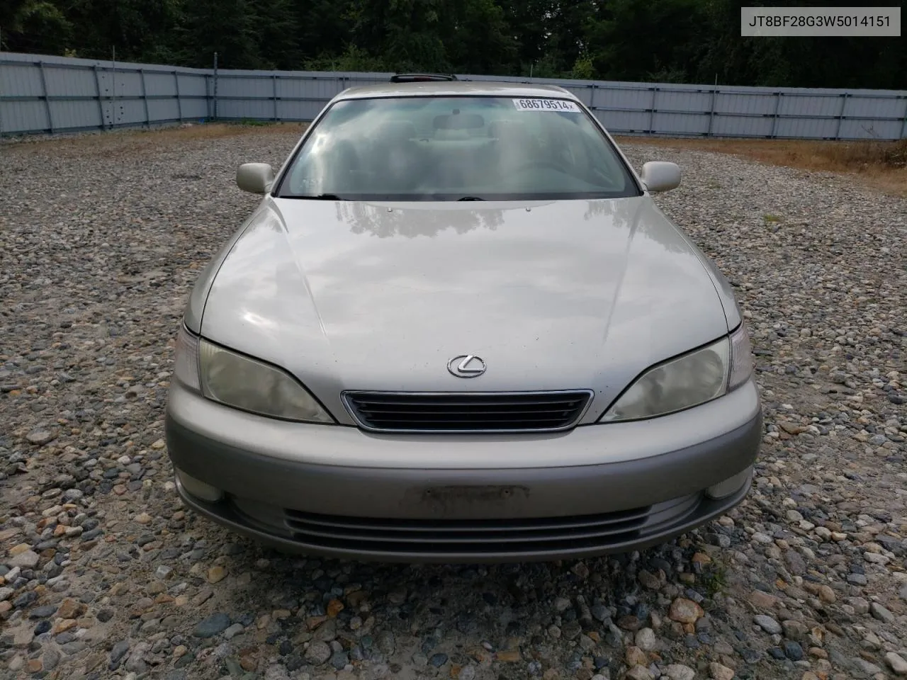 1998 Lexus Es 300 VIN: JT8BF28G3W5014151 Lot: 68679514