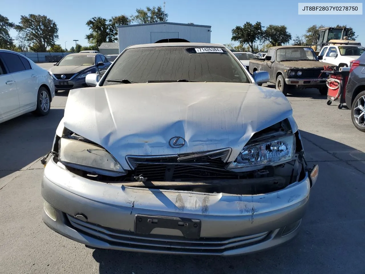 2000 Lexus Es 300 VIN: JT8BF28G7Y0278750 Lot: 71426384