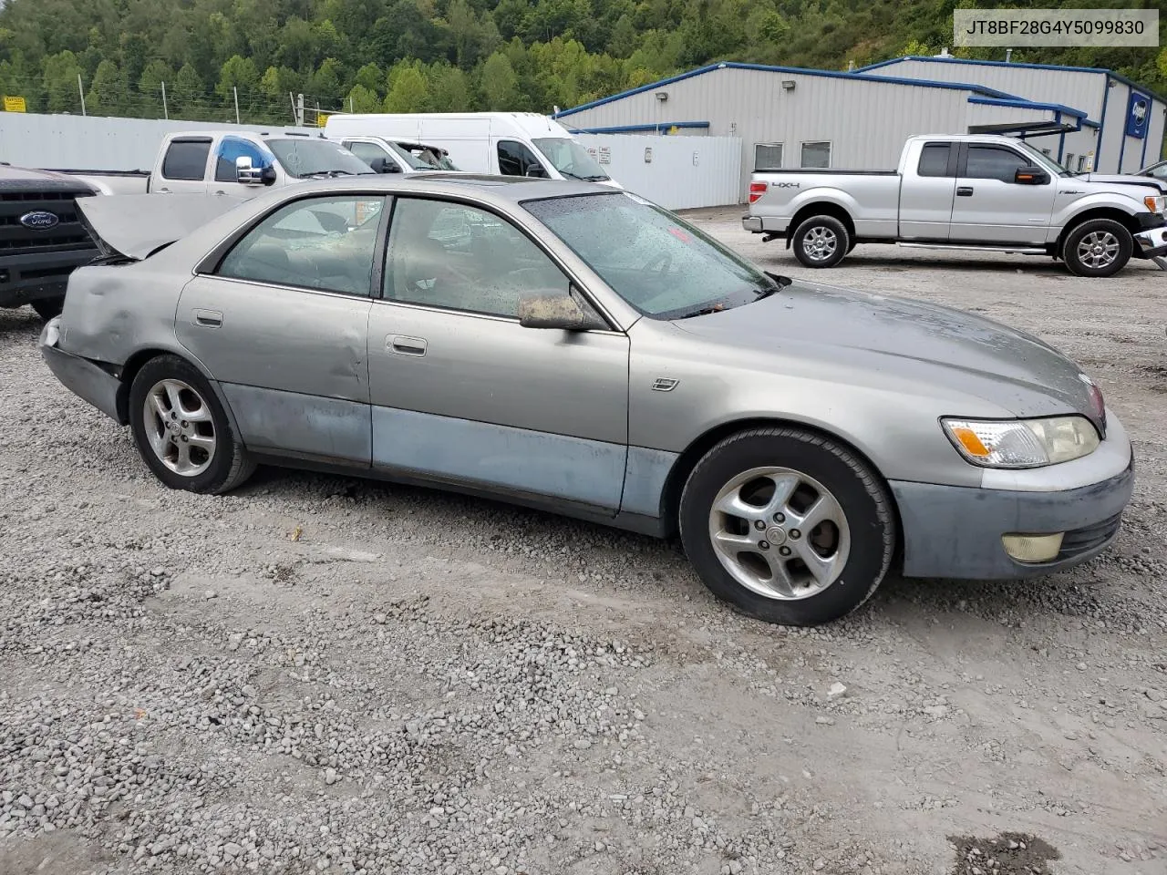 2000 Lexus Es 300 VIN: JT8BF28G4Y5099830 Lot: 71793434