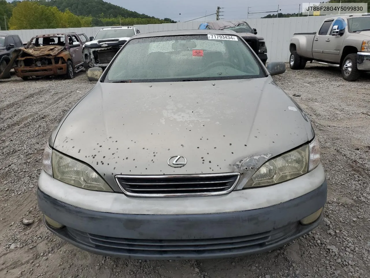 2000 Lexus Es 300 VIN: JT8BF28G4Y5099830 Lot: 71793434