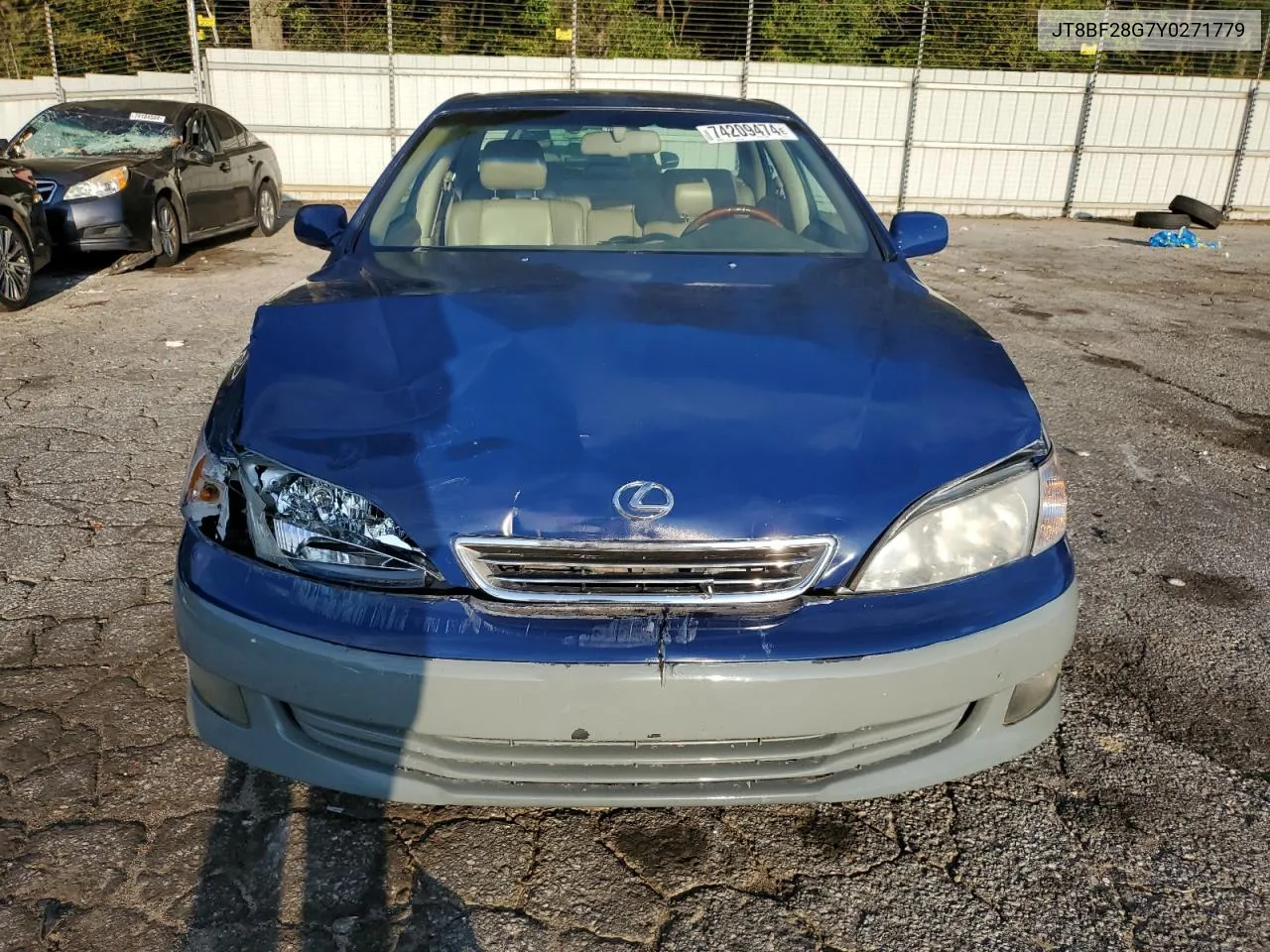 2000 Lexus Es 300 VIN: JT8BF28G7Y0271779 Lot: 74209474