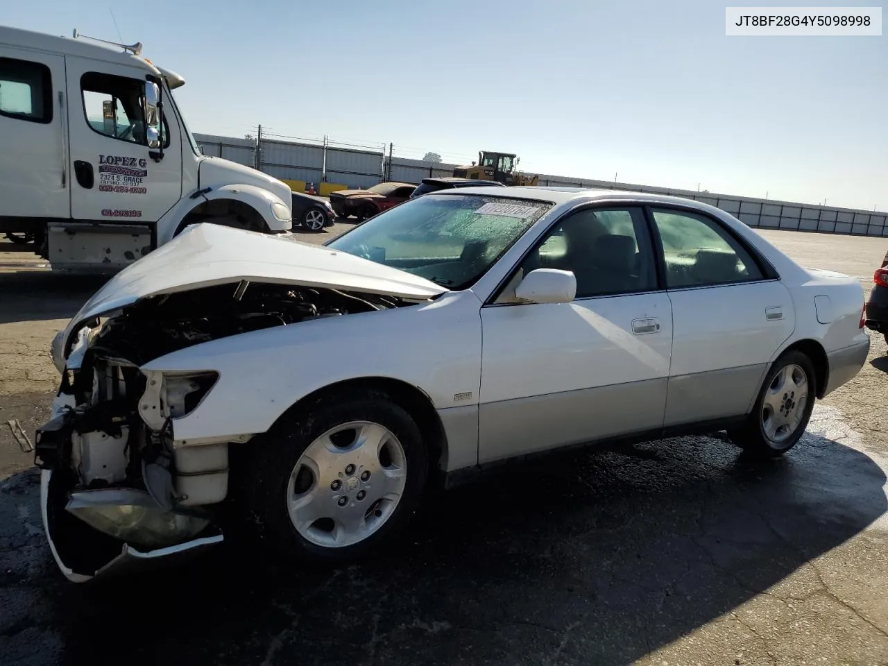 2000 Lexus Es 300 VIN: JT8BF28G4Y5098998 Lot: 77220764