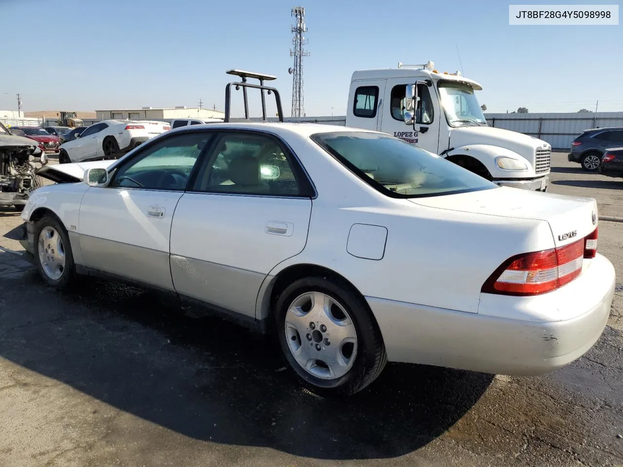 2000 Lexus Es 300 VIN: JT8BF28G4Y5098998 Lot: 77220764