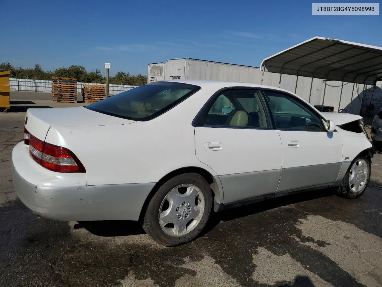 2000 Lexus Es 300 VIN: JT8BF28G4Y5098998 Lot: 77220764