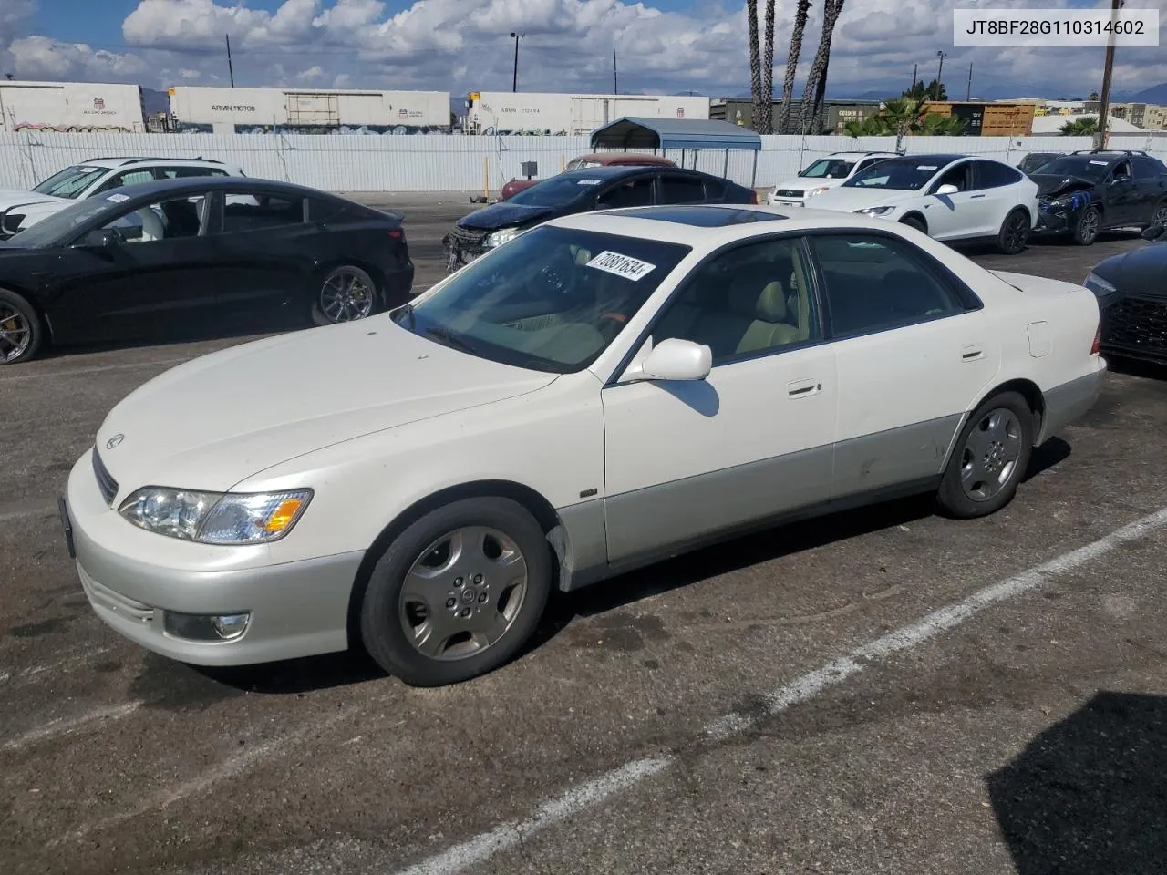 2001 Lexus Es 300 VIN: JT8BF28G110314602 Lot: 70881634