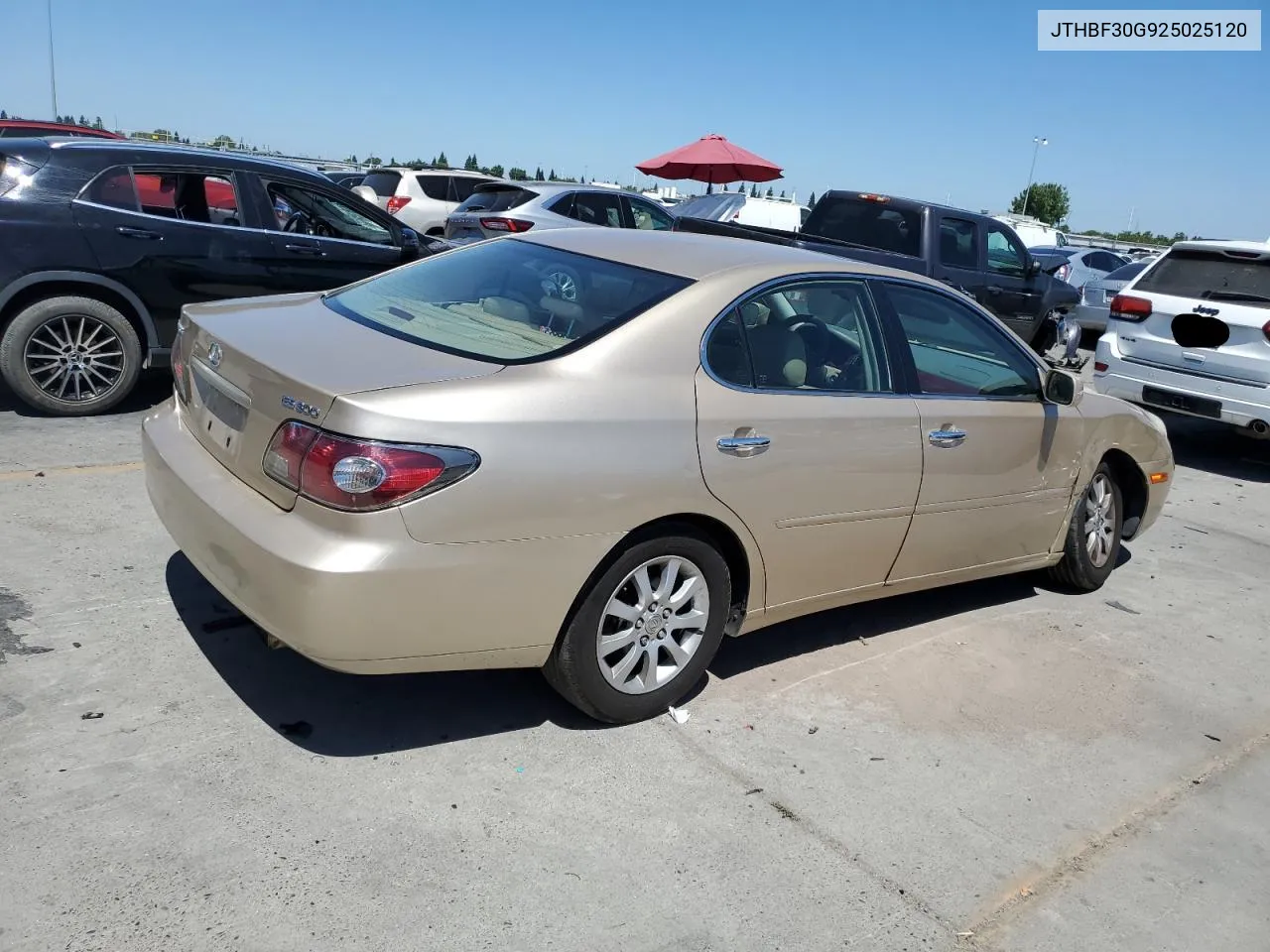 2002 Lexus Es 300 VIN: JTHBF30G925025120 Lot: 61275524