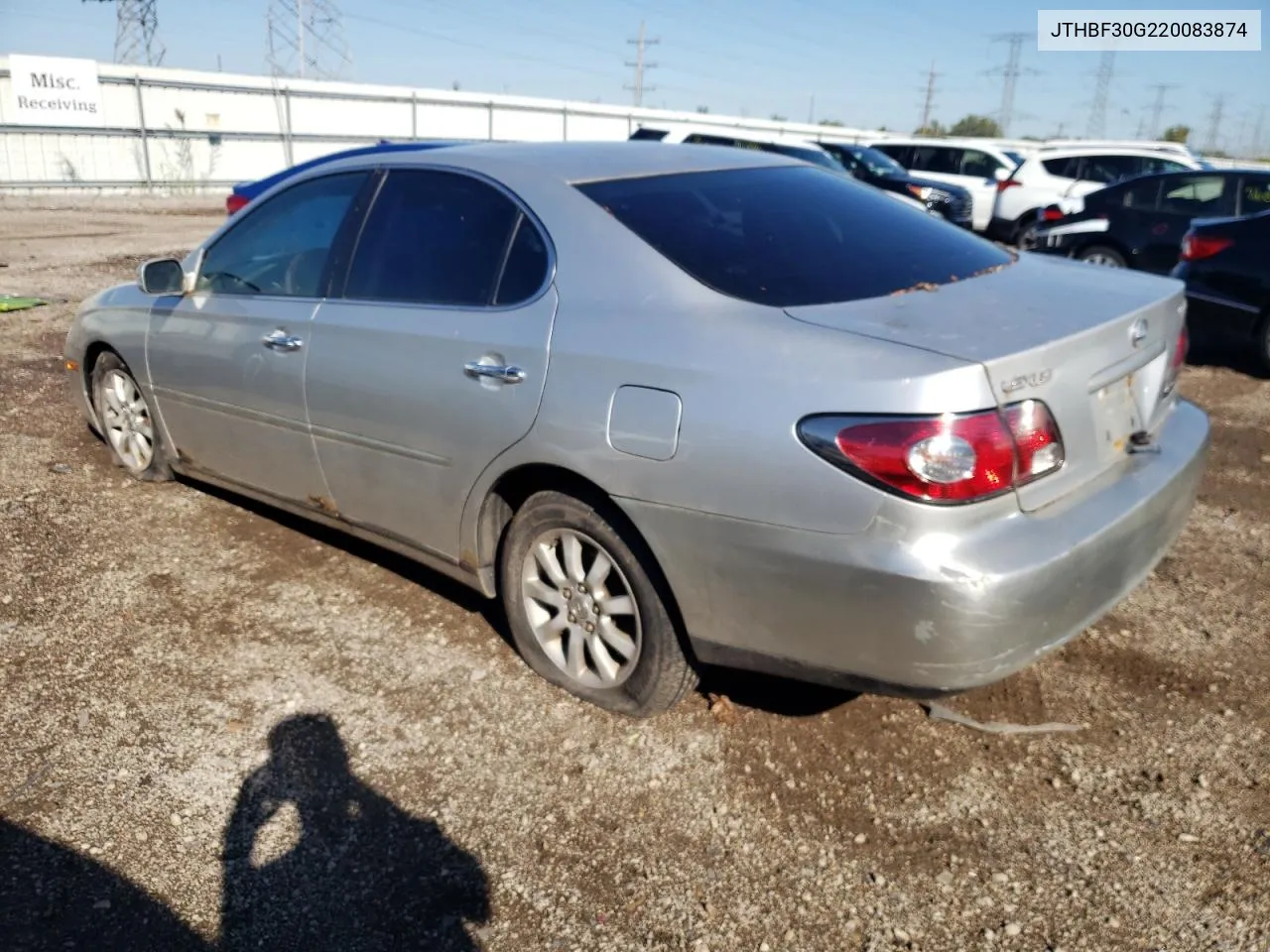 2002 Lexus Es 300 VIN: JTHBF30G220083874 Lot: 72960324