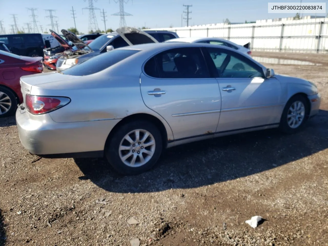 2002 Lexus Es 300 VIN: JTHBF30G220083874 Lot: 72960324