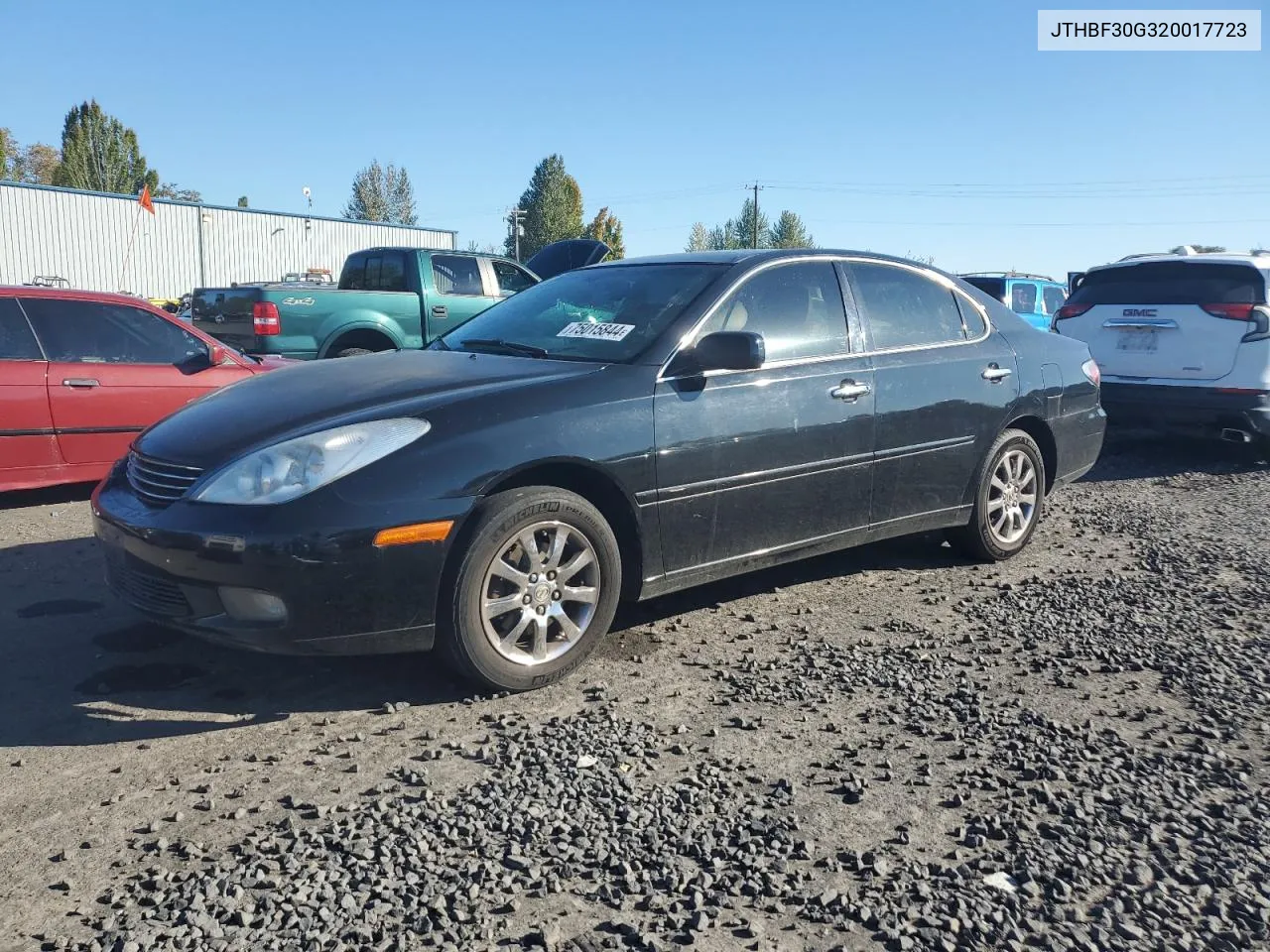 2002 Lexus Es 300 VIN: JTHBF30G320017723 Lot: 75015844