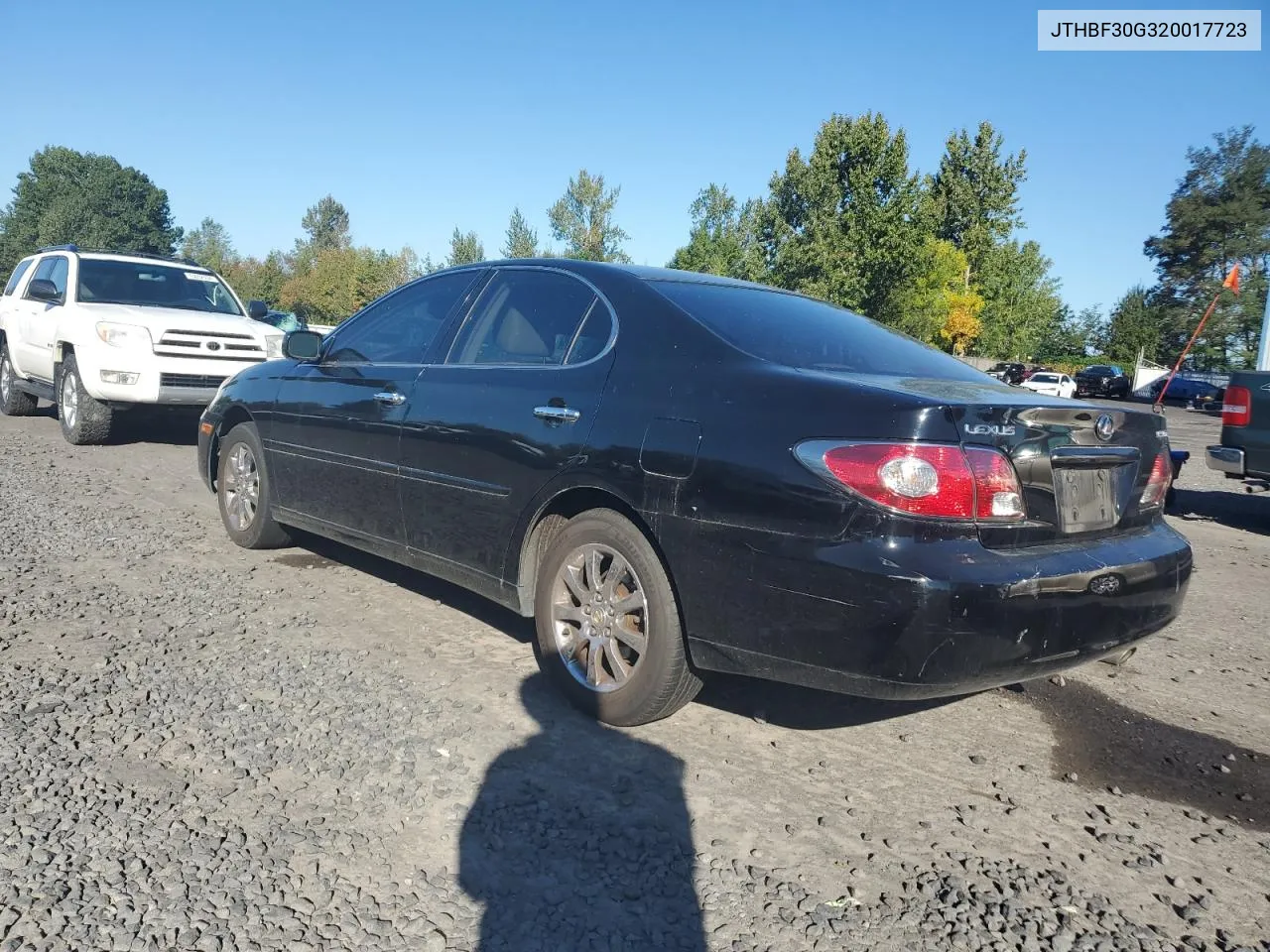 2002 Lexus Es 300 VIN: JTHBF30G320017723 Lot: 75015844