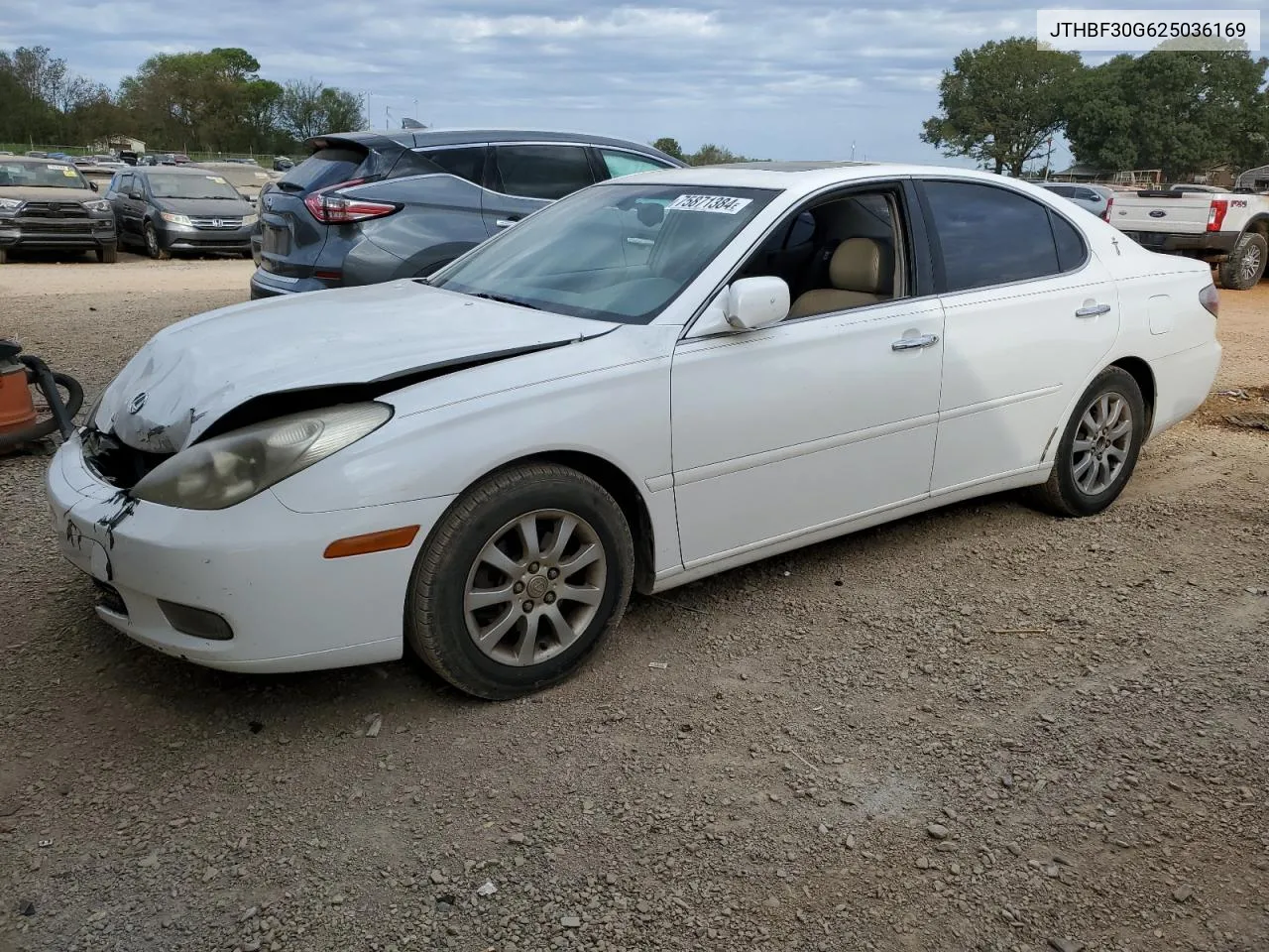 2002 Lexus Es 300 VIN: JTHBF30G625036169 Lot: 75871384