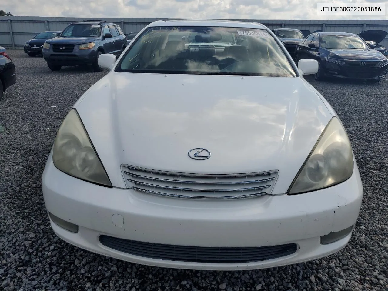 2002 Lexus Es 300 VIN: JTHBF30G320051886 Lot: 75934514