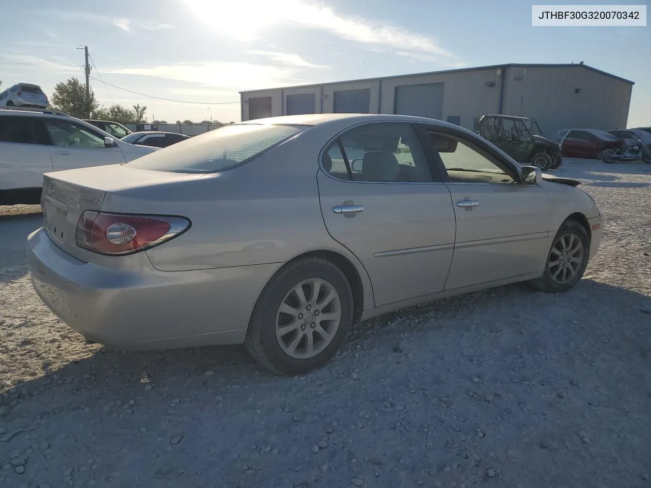 2002 Lexus Es 300 VIN: JTHBF30G320070342 Lot: 78106144